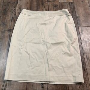 "346" Brooks Brothers Size 8 Flat Front Pencil Skirt Tan Beige